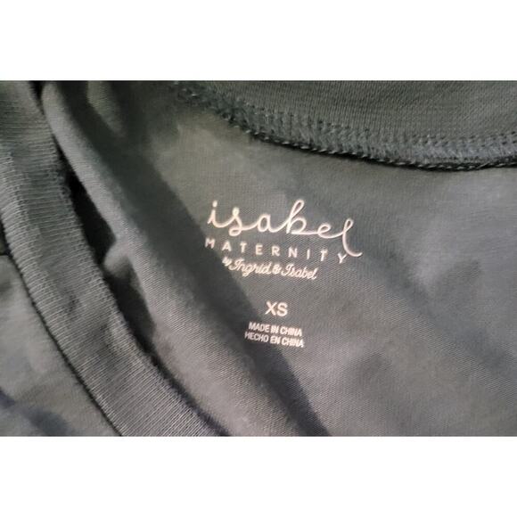 Isabel Maternity by Ingrid & Isabel Gray “Hello Baby” Womens XS Short Sleeve Top - Picture 4 of 7